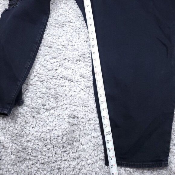 Old Navy High Rise O.G. Straight Ankle Ripped Black Jeans Women's Plus Size 24 - Picture 7 of 11
